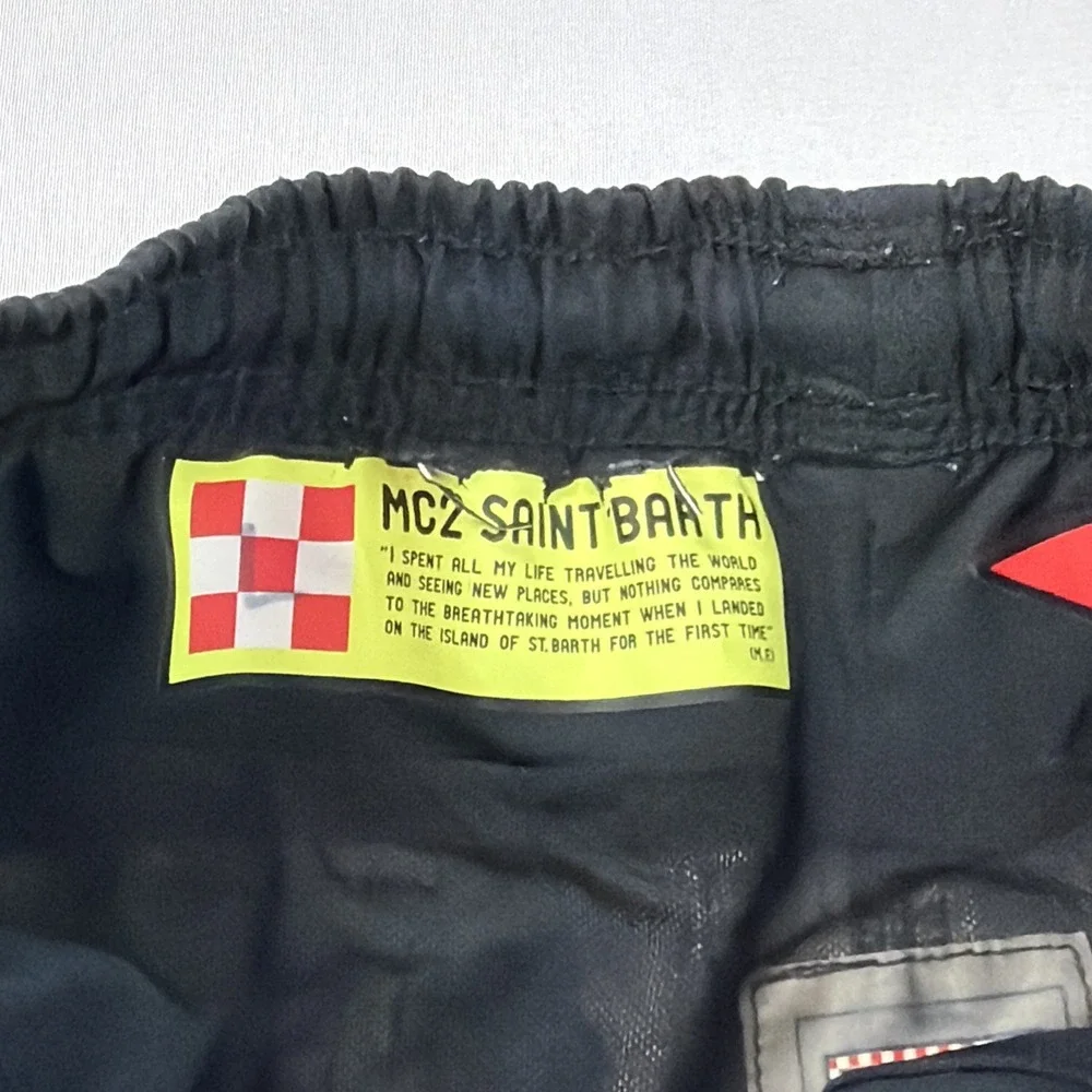 MC2 Saint Barth Kids‎ Swim Surf Board Palm Print Elastic Waist Drawstring 12Y